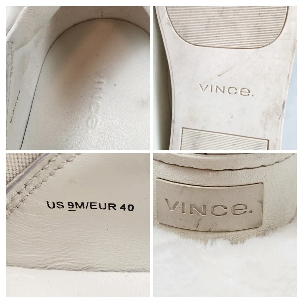 Vince Womens Warren Platform Slip On Sneakers White Leather Size‎ 9M EUR 40